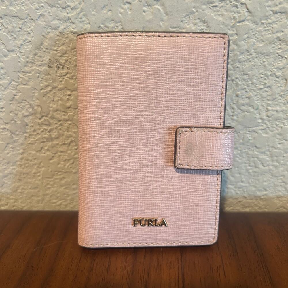 Furla Saffiano Leather 6 Key Holder Case Blush Pink
